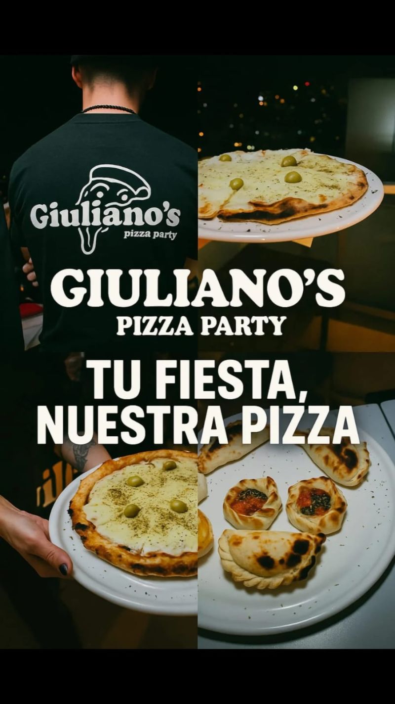Flyer de Giuliano’s pizza party