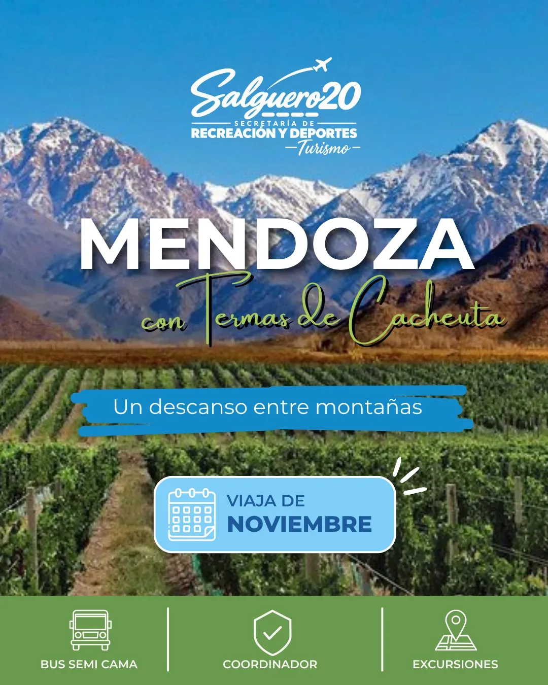 MENDOZA CON TERMAS DE CACHEUTA