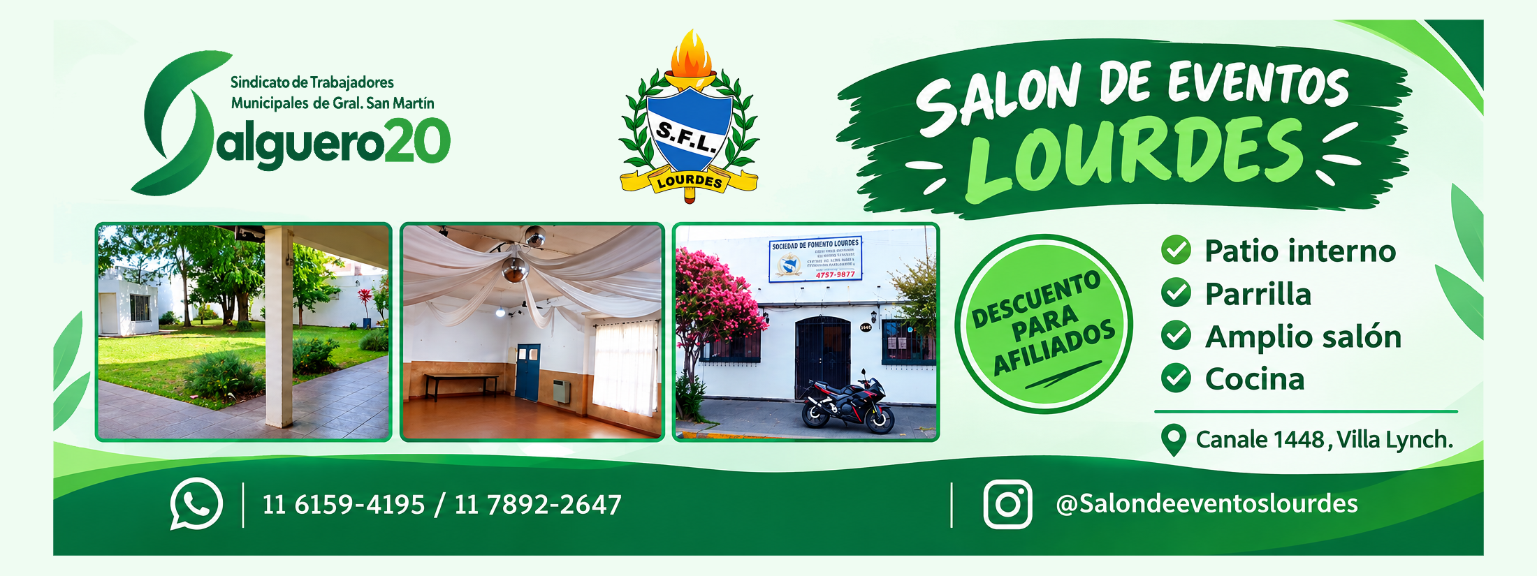 NUEVO BENEFICIO SALON DE EVENTOS LOURDES