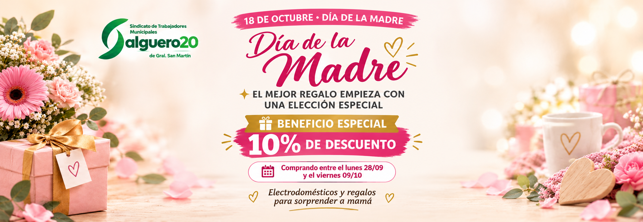 DÍA DE LA MADRE – BENEFICIO ESPECIAL  10% DE DESCUENTO