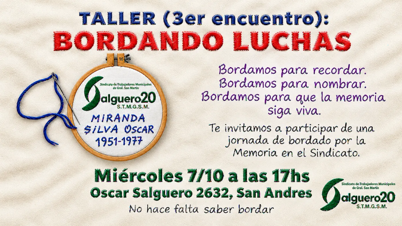 TALLER (3er encuentro): BORDANDO LUCHAS